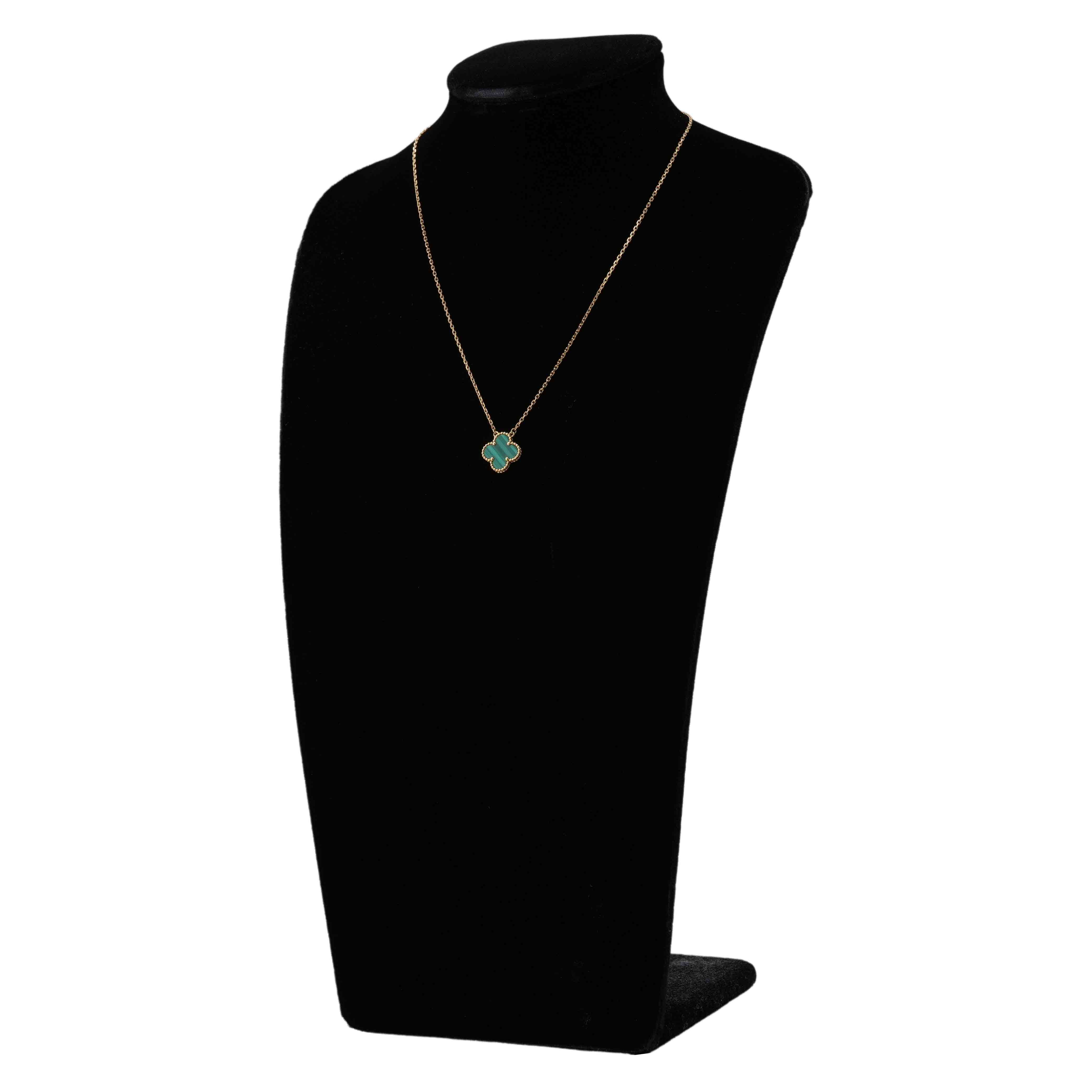 Van Cleef & Arpels(USED)반클리프앤아펠 빈티지 알함브라 네크리스 말라카이트